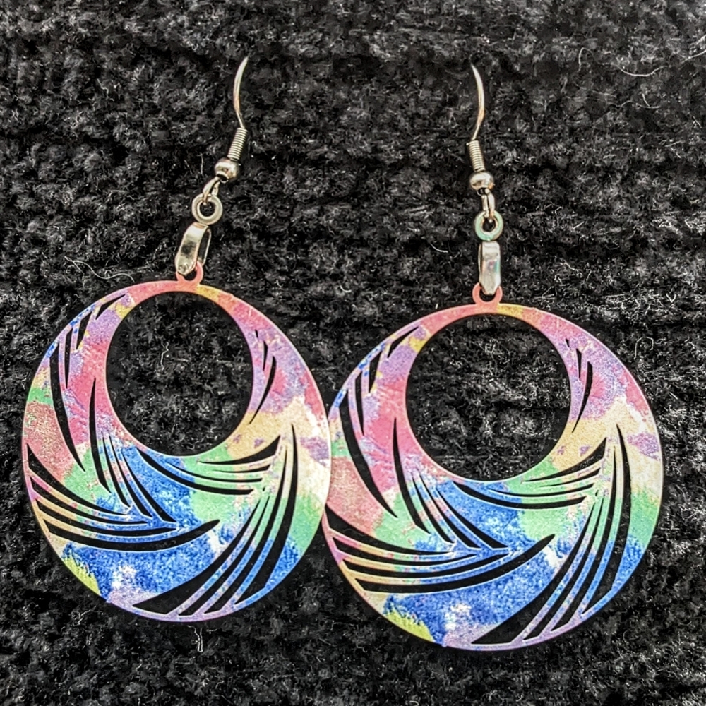 🌈Rainbow Swirl Earrings🌈